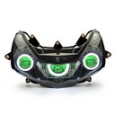 079 Fully Headlight Honda Cbr954 2002-2003 White Angel Halos Eye Green Demon